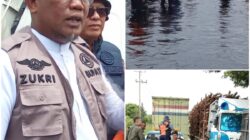 Berjalan Kaki 2 Kilometer, Bupati Zukri Tinjau Kondisi Banjir di Lintas Timur KM 83